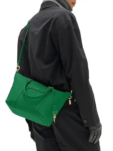MAISON de SABRÉ Women's Leather Crossbody Weekender Bag - Emerald Green | Thumbnail 3 MAISON de SABRÉ Women's Leather Crossbody Weekender Bag - Emerald Green | Thumbnail 3