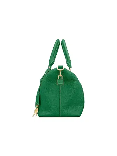MAISON de SABRÉ Women's Leather Crossbody Weekender Bag - Emerald Green | Thumbnail 5 MAISON de SABRÉ Women's Leather Crossbody Weekender Bag - Emerald Green | Thumbnail 5