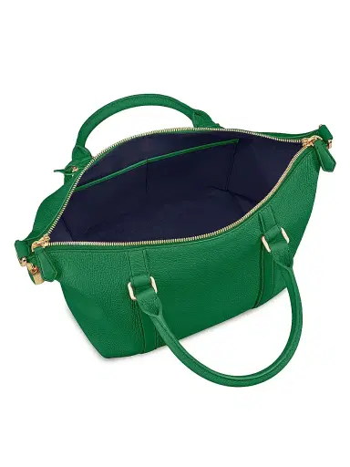 MAISON de SABRÉ Women's Leather Crossbody Weekender Bag - Emerald Green | Thumbnail 8 MAISON de SABRÉ Women's Leather Crossbody Weekender Bag - Emerald Green | Thumbnail 8