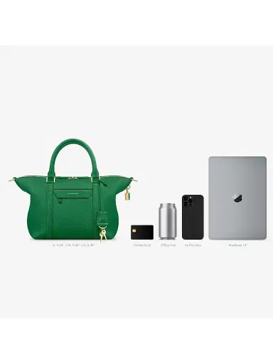 MAISON de SABRÉ Women's Leather Crossbody Weekender Bag - Emerald Green | Thumbnail 1 MAISON de SABRÉ Women's Leather Crossbody Weekender Bag - Emerald Green | Thumbnail 1
