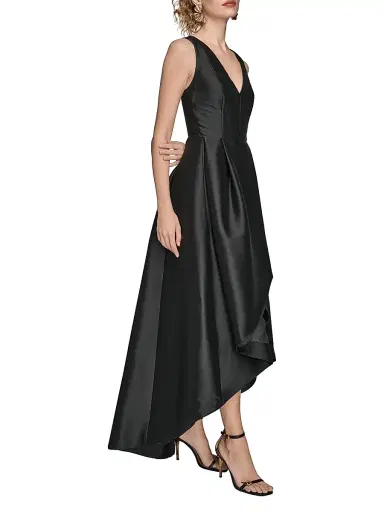 Donna Karan New York Women's Satin Sleeveless High-Low Gown | Thumbnail 2 Donna Karan New York Women's Satin Sleeveless High-Low Gown | Thumbnail 2