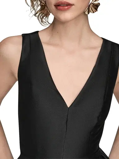 Donna Karan New York Women's Satin Sleeveless High-Low Gown | Thumbnail 5 Donna Karan New York Women's Satin Sleeveless High-Low Gown | Thumbnail 5