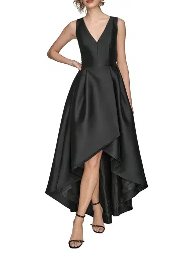 Donna Karan New York Women's Satin Sleeveless High-Low Gown | Thumbnail 1 Donna Karan New York Women's Satin Sleeveless High-Low Gown | Thumbnail 1