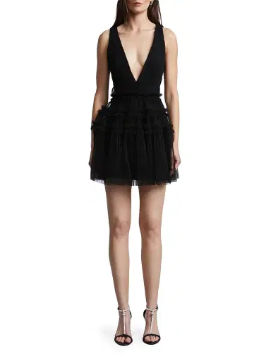 BCBGMAXAZRIA Women's Lumi Tulle Fit & Flare Minidress - Black | Thumbnail 2 BCBGMAXAZRIA Women's Lumi Tulle Fit & Flare Minidress - Black | Thumbnail 2