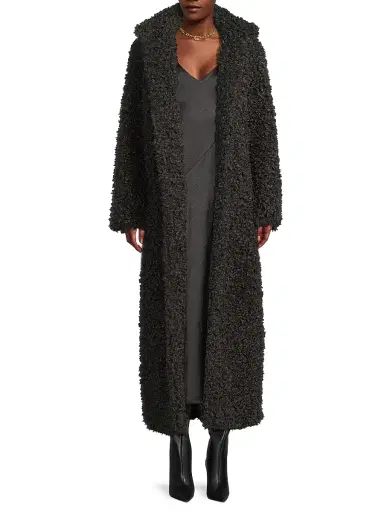 Et Ochs Women's Wyatt Bouclé Faux Fur Coat - Granite | Thumbnail 2 Et Ochs Women's Wyatt Bouclé Faux Fur Coat - Granite | Thumbnail 2