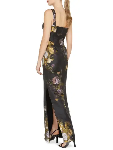 Kay Unger Women's Lilith Floral Jacquard Column Gown - Plum Multi | Thumbnail 6 Kay Unger Women's Lilith Floral Jacquard Column Gown - Plum Multi | Thumbnail 6