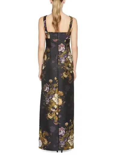 Kay Unger Women's Lilith Floral Jacquard Column Gown - Plum Multi | Thumbnail 7 Kay Unger Women's Lilith Floral Jacquard Column Gown - Plum Multi | Thumbnail 7