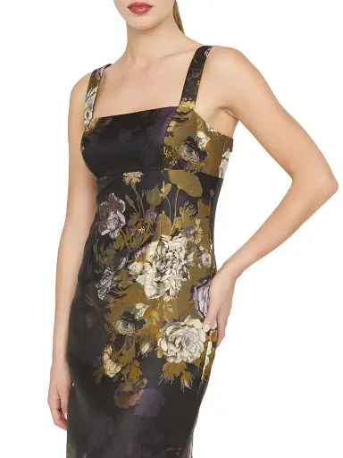 Kay Unger Women's Lilith Floral Jacquard Column Gown - Plum Multi | Thumbnail 8 Kay Unger Women's Lilith Floral Jacquard Column Gown - Plum Multi | Thumbnail 8