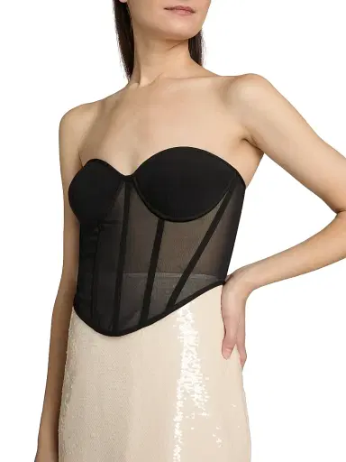BCBGMAXAZRIA Women's Mila Mesh & Sequin Corset Minidress | Thumbnail 6 BCBGMAXAZRIA Women's Mila Mesh & Sequin Corset Minidress | Thumbnail 6