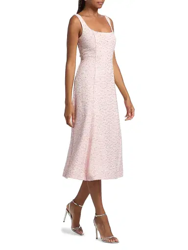 As It May Women's Meadow Embellished Tweed Midi-Dress - Powder Pink | Thumbnail 2 As It May Women's Meadow Embellished Tweed Midi-Dress - Powder Pink | Thumbnail 2