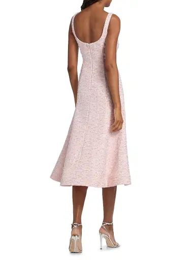 As It May Women's Meadow Embellished Tweed Midi-Dress - Powder Pink | Thumbnail 5 As It May Women's Meadow Embellished Tweed Midi-Dress - Powder Pink | Thumbnail 5