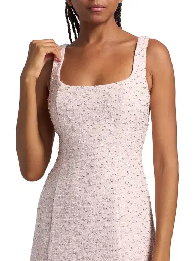 As It May Women's Meadow Embellished Tweed Midi-Dress - Powder Pink | Thumbnail 6 As It May Women's Meadow Embellished Tweed Midi-Dress - Powder Pink | Thumbnail 6