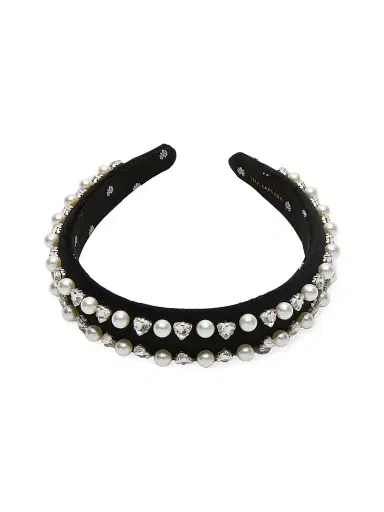 Lele Sadoughi Women's Charlotte Crystal & Imitation Pearl Headband | Thumbnail 2 Lele Sadoughi Women's Charlotte Crystal & Imitation Pearl Headband | Thumbnail 2