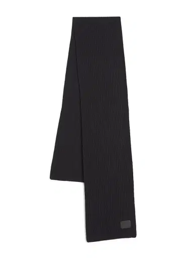 Vince Men's Cashmere Shaker-Stitch Scarf - Navy Blue | Thumbnail 1 Vince Men's Cashmere Shaker-Stitch Scarf - Navy Blue | Thumbnail 1