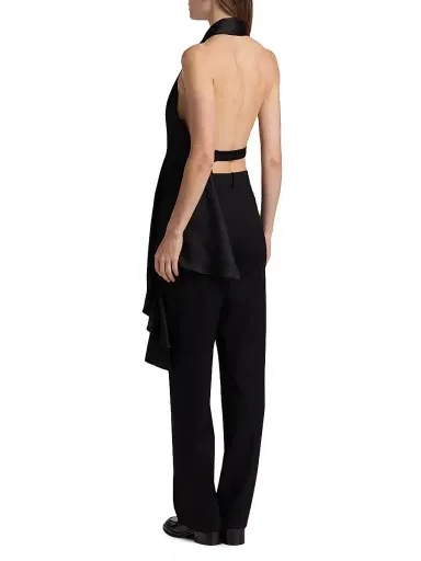 Heirlome Women's Barbara Satin Asymmetric Halterneck Top | Thumbnail 5 Heirlome Women's Barbara Satin Asymmetric Halterneck Top | Thumbnail 5