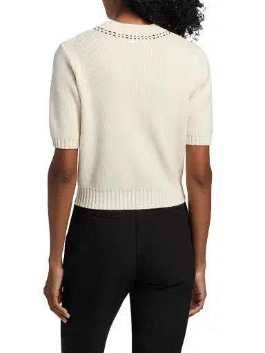 Toccin Women's Kelly Wool-Cashmere Short-Sleeve Sweater - Jet | Thumbnail 5 Toccin Women's Kelly Wool-Cashmere Short-Sleeve Sweater - Jet | Thumbnail 5