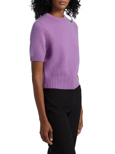 Toccin Women's Elsie Short-Sleeve Sweater - Violet | Thumbnail 4 Toccin Women's Elsie Short-Sleeve Sweater - Violet | Thumbnail 4