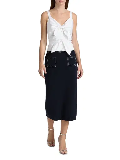 Toccin Women's Carla Pocket Knit Midi-Skirt - Outerspace | Thumbnail 2 Toccin Women's Carla Pocket Knit Midi-Skirt - Outerspace | Thumbnail 2