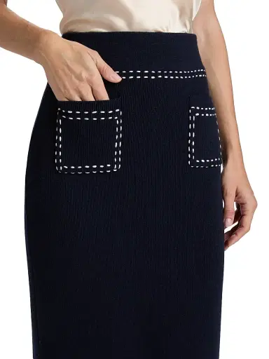 Toccin Women's Carla Pocket Knit Midi-Skirt - Outerspace | Thumbnail 6 Toccin Women's Carla Pocket Knit Midi-Skirt - Outerspace | Thumbnail 6