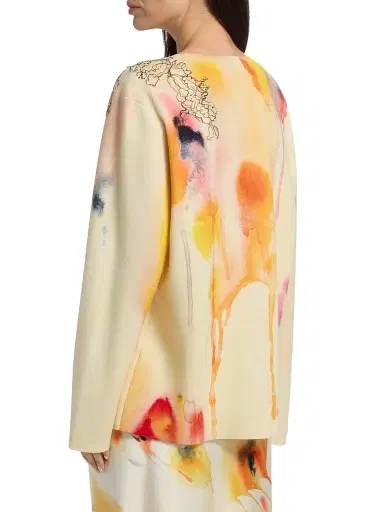 Jason Wu Collection Women's Watercolor Floral Wool Sweater | Thumbnail 5 Jason Wu Collection Women's Watercolor Floral Wool Sweater | Thumbnail 5