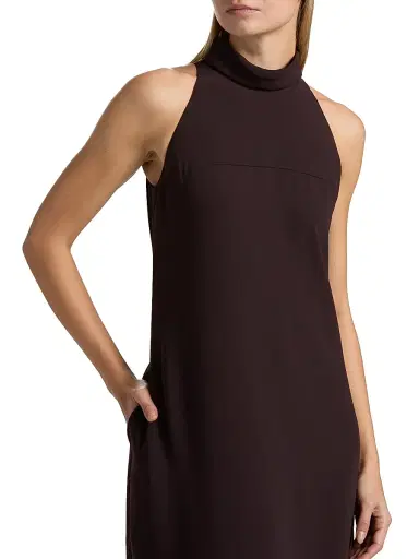 Amsale Women's Sleeveless Turtleneck Gown - Raisin | Thumbnail 6 Amsale Women's Sleeveless Turtleneck Gown - Raisin | Thumbnail 6