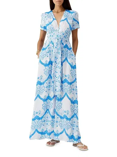 Melissa Odabash Women's Lou Floral V-Neck Maxi Dress - Florian | Thumbnail 2 Melissa Odabash Women's Lou Floral V-Neck Maxi Dress - Florian | Thumbnail 2