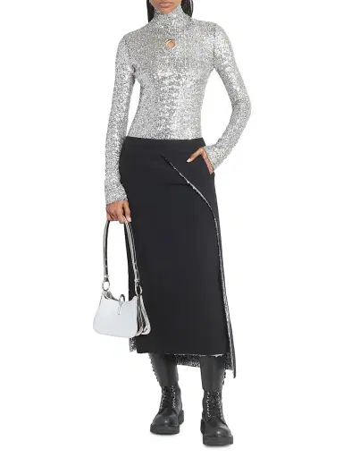 Rabanne Women's Small Ring Leather Shoulder Bag - Silver | Thumbnail 2 Rabanne Women's Small Ring Leather Shoulder Bag - Silver | Thumbnail 2