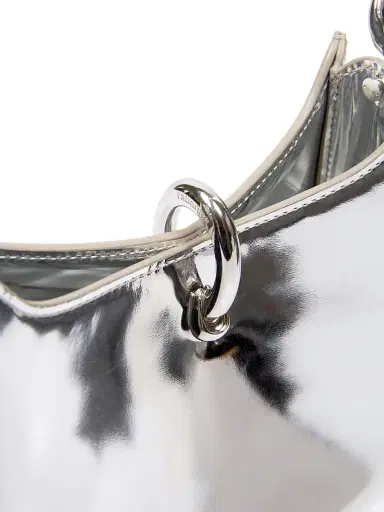 Rabanne Women's Small Ring Leather Shoulder Bag - Silver | Thumbnail 4 Rabanne Women's Small Ring Leather Shoulder Bag - Silver | Thumbnail 4