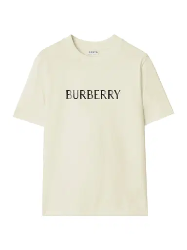 Burberry Women's Frankie Logo Cotton T-Shirt - Chalk | Thumbnail 1 Burberry Women's Frankie Logo Cotton T-Shirt - Chalk | Thumbnail 1