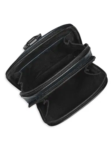 Montblanc Men's Sartorial Leather Sling Backpack - Blue | Thumbnail 4 Montblanc Men's Sartorial Leather Sling Backpack - Blue | Thumbnail 4