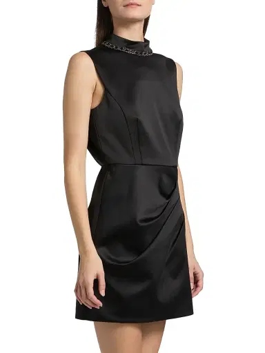 Saloni Women's Flora Satin Minidress | Thumbnail 4 Saloni Women's Flora Satin Minidress | Thumbnail 4