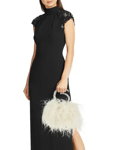 L'Alingi Women's Karma Embellished-Handle Feather Pouch - White | Thumbnail 2 L'Alingi Women's Karma Embellished-Handle Feather Pouch - White | Thumbnail 2