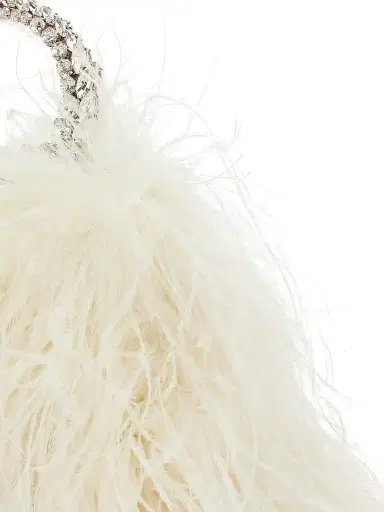 L'Alingi Women's Karma Embellished-Handle Feather Pouch - White | Thumbnail 6 L'Alingi Women's Karma Embellished-Handle Feather Pouch - White | Thumbnail 6