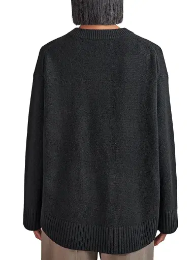 Reiss Women's Ella Wool-Cashmere Crewneck Sweater - Black | Thumbnail 4 Reiss Women's Ella Wool-Cashmere Crewneck Sweater - Black | Thumbnail 4