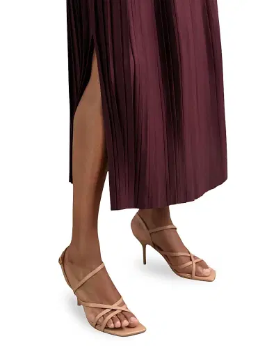 Reiss Women's Savannah Silk Satin A-Line Midi-Skirt - Burgundy | Thumbnail 6 Reiss Women's Savannah Silk Satin A-Line Midi-Skirt - Burgundy | Thumbnail 6