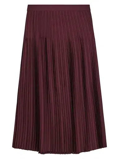 Reiss Women's Savannah Silk Satin A-Line Midi-Skirt - Burgundy | Thumbnail 1 Reiss Women's Savannah Silk Satin A-Line Midi-Skirt - Burgundy | Thumbnail 1