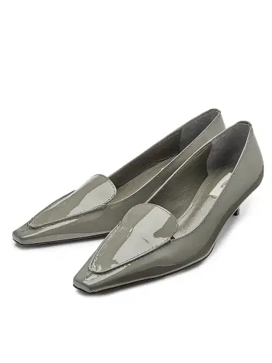 Toteme Women's 35MM Patent Leather Pumps - Grey | Thumbnail 2 Toteme Women's 35MM Patent Leather Pumps - Grey | Thumbnail 2