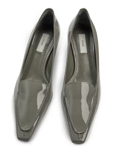 Toteme Women's 35MM Patent Leather Pumps - Grey | Thumbnail 4 Toteme Women's 35MM Patent Leather Pumps - Grey | Thumbnail 4