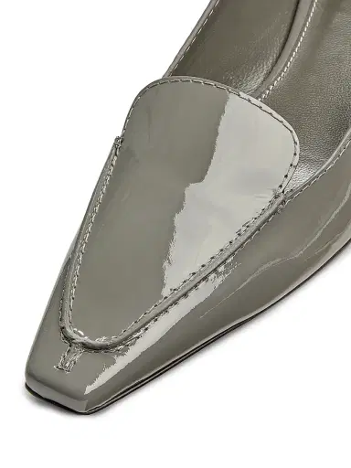 Toteme Women's 35MM Patent Leather Pumps - Grey | Thumbnail 5 Toteme Women's 35MM Patent Leather Pumps - Grey | Thumbnail 5