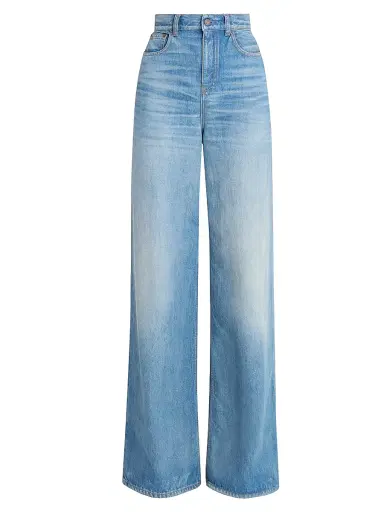 Chloé Women's High-Rise Wide-Leg Jeans - Dream Blue | Thumbnail 1 Chloé Women's High-Rise Wide-Leg Jeans - Dream Blue | Thumbnail 1