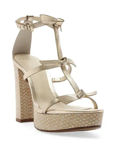 Alexandre Birman Women's Slim Lolita 120MM Metallic Leather Platform T-Strap Sandals - Golden - Size 11 | Thumbnail 2 Alexandre Birman Women's Slim Lolita 120MM Metallic Leather Platform T-Strap Sandals - Golden - Size 11 | Thumbnail 2