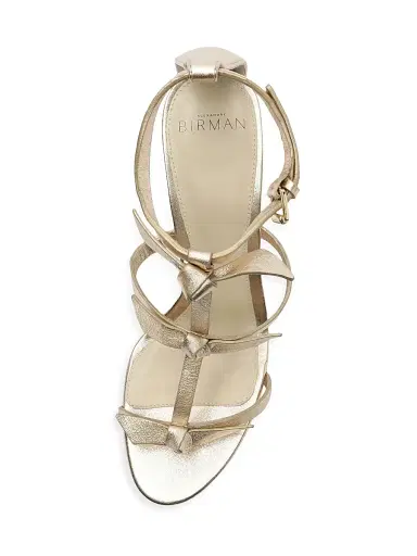 Alexandre Birman Women's Slim Lolita 120MM Metallic Leather Platform T-Strap Sandals - Golden - Size 11 | Thumbnail 6 Alexandre Birman Women's Slim Lolita 120MM Metallic Leather Platform T-Strap Sandals - Golden - Size 11 | Thumbnail 6