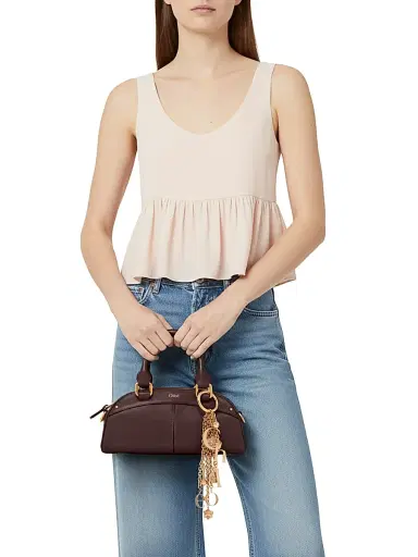 Chloé Women's Leather Bowling Bag - Perfect Plum | Thumbnail 2 Chloé Women's Leather Bowling Bag - Perfect Plum | Thumbnail 2