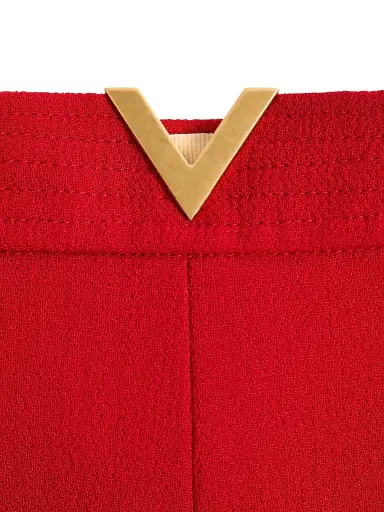 Valentino Garavani Women's Wool Crepe Pants - Red - Size 8 | Thumbnail 5 Valentino Garavani Women's Wool Crepe Pants - Red - Size 8 | Thumbnail 5
