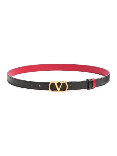 Valentino Garavani Women's VLogo Signature Reversible Shiny Calfskin Belt 20MM | Thumbnail 1 Valentino Garavani Women's VLogo Signature Reversible Shiny Calfskin Belt 20MM | Thumbnail 1
