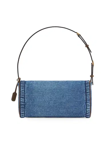 Valentino Garavani Women's DeVain Small Denim Shoulder Bag - Denim | Thumbnail 4 Valentino Garavani Women's DeVain Small Denim Shoulder Bag - Denim | Thumbnail 4