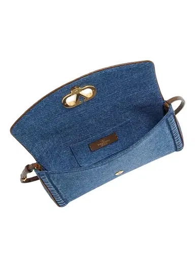Valentino Garavani Women's DeVain Small Denim Shoulder Bag - Denim | Thumbnail 5 Valentino Garavani Women's DeVain Small Denim Shoulder Bag - Denim | Thumbnail 5