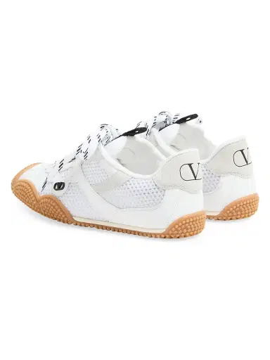 Valentino Garavani Women's Amphibia Sneakers in Rubberized Calfskin and Split Leather | Thumbnail 3 Valentino Garavani Women's Amphibia Sneakers in Rubberized Calfskin and Split Leather | Thumbnail 3