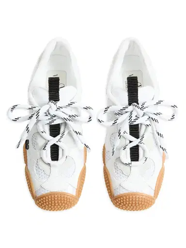 Valentino Garavani Women's Amphibia Sneakers in Rubberized Calfskin and Split Leather | Thumbnail 4 Valentino Garavani Women's Amphibia Sneakers in Rubberized Calfskin and Split Leather | Thumbnail 4