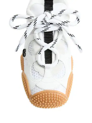Valentino Garavani Women's Amphibia Sneakers in Rubberized Calfskin and Split Leather | Thumbnail 5 Valentino Garavani Women's Amphibia Sneakers in Rubberized Calfskin and Split Leather | Thumbnail 5